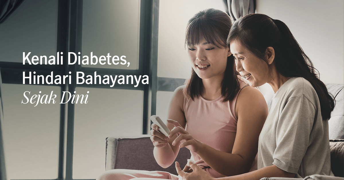 Ibu dan Anak sedang melakukan test gula darah