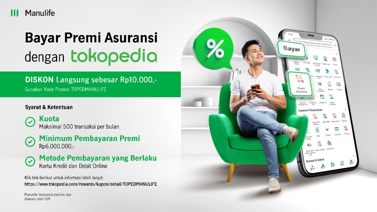 Promo Manulife Tokopedia